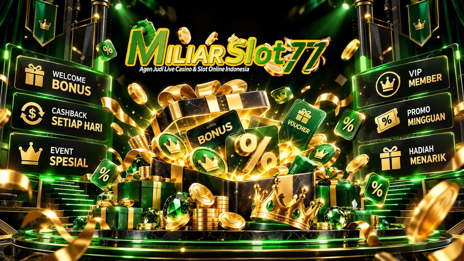 Promosi Miliarslot77 dengan bonus, cashback, VIP member, event spesial dan hadiah
